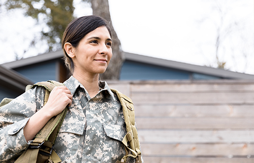 marine standing proudly